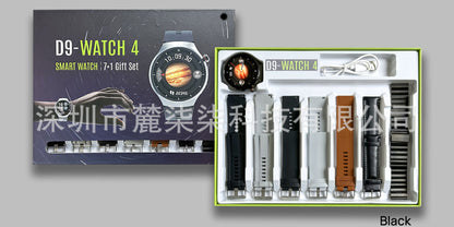 Reloj deportivo con pantalla redonda D9 Watch4 con llamadas por Bluetooth 7 en 1 