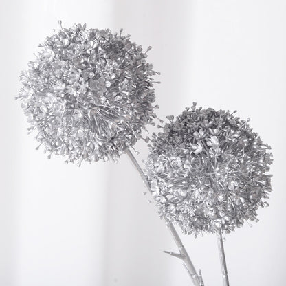 Silver flower arrangement artificial flowers
