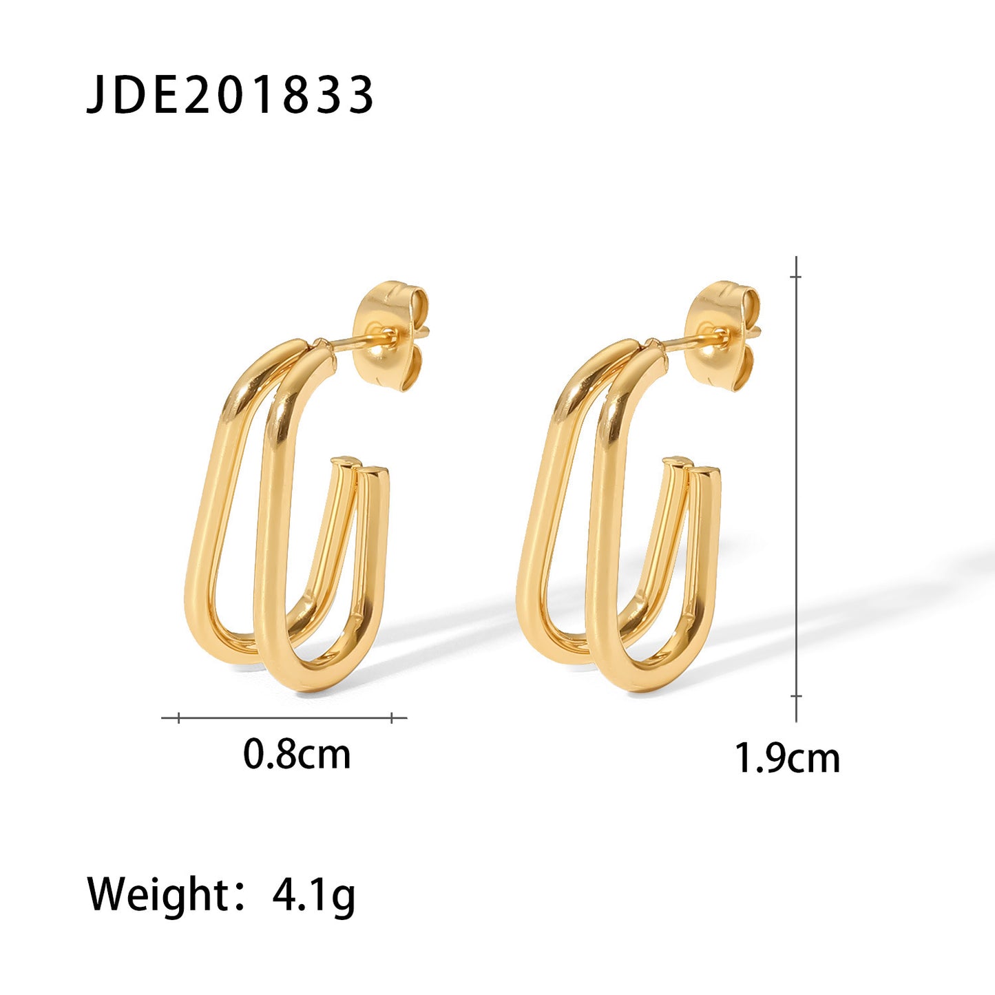 Double line geometric earrings for women