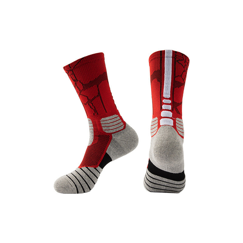 Elite Basketball Socks Mid-Length Thick Non-Slip