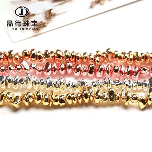 Electroplated black gallstone gravel silver