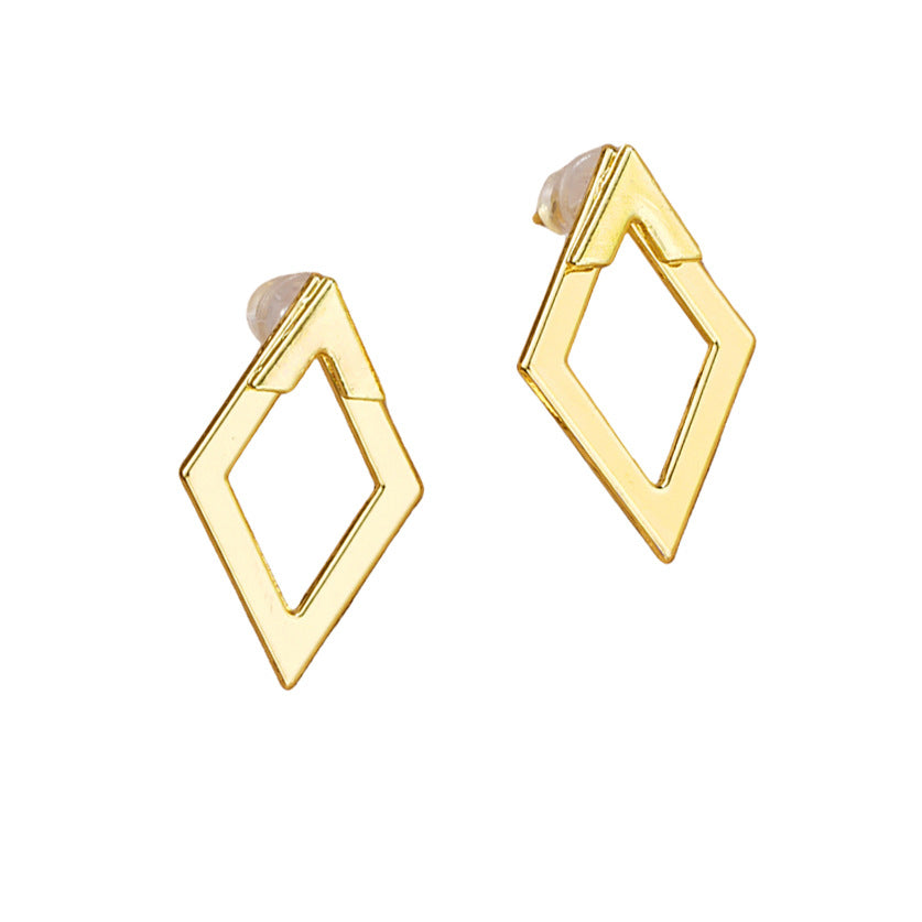 Geometric Hollow Rhombus Earrings