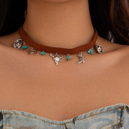 Bullhead Alloy Necklace
