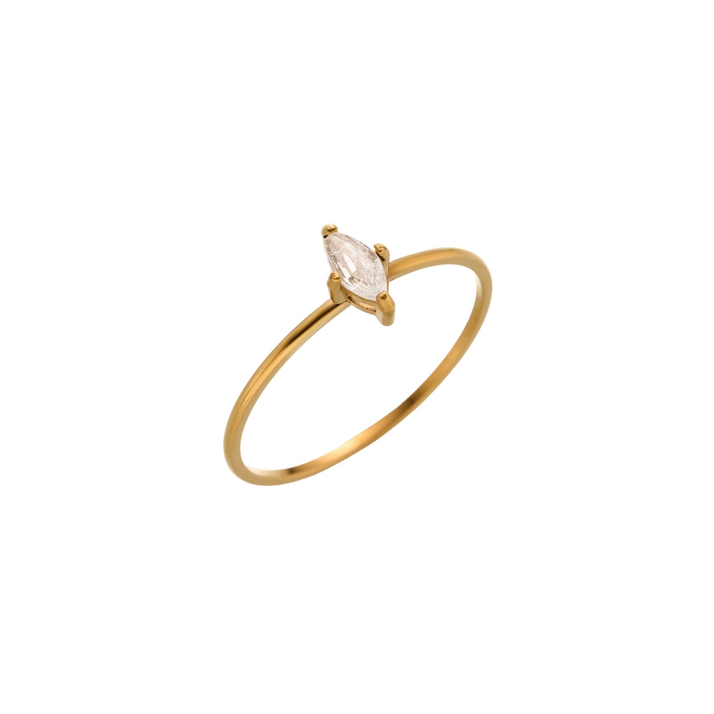 Rhombus Water Drop Diamond Ring