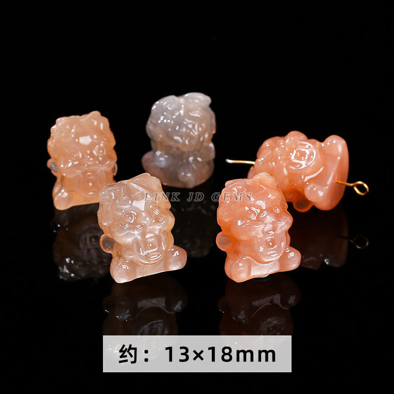 Orange moonstone carving sunstone
