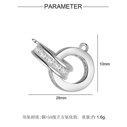 Colgante de collar entrelazado con espigas de trigo 