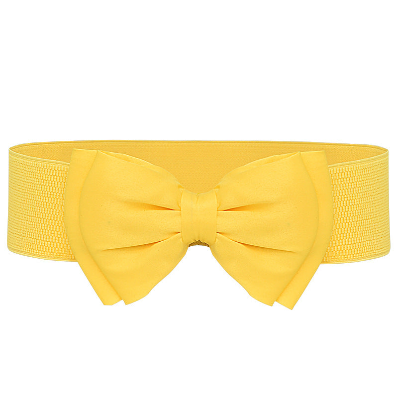 Chiffon bow elastic belt