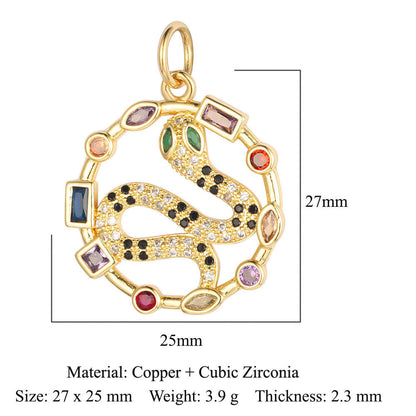 Copper Zircon Cross Virgin Necklace Pendant