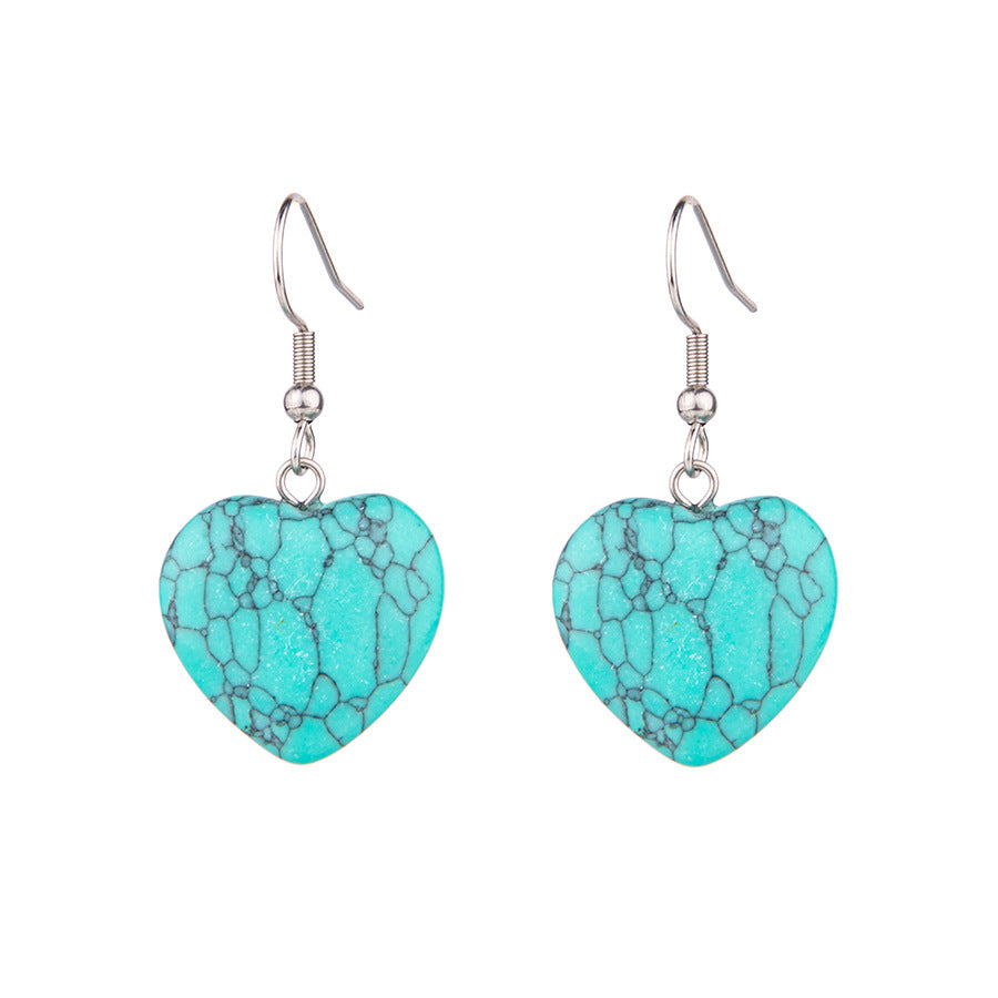 Brincos de aço inoxidável em forma de coração cristal 20MM 