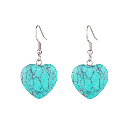 Brincos de aço inoxidável em forma de coração cristal 20MM 