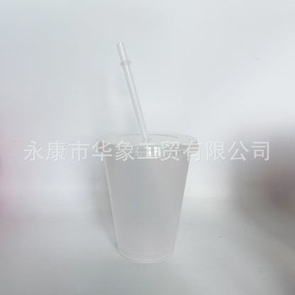 Popular pp glitter plastic cup 16oz
