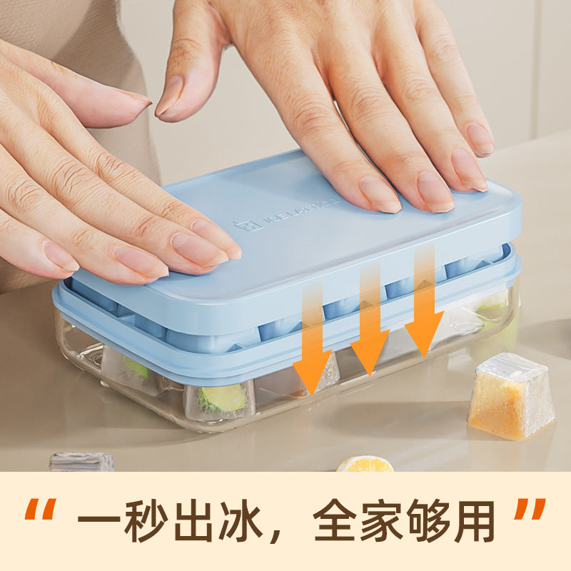 One-touch ice tray
