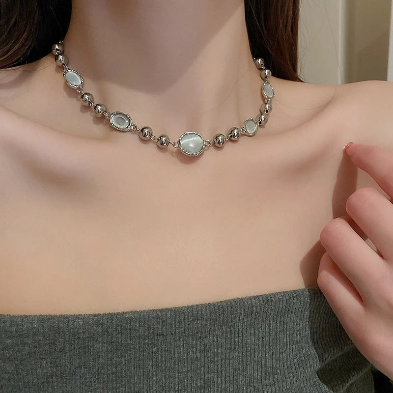 Moonstone Star Collarbone Necklace