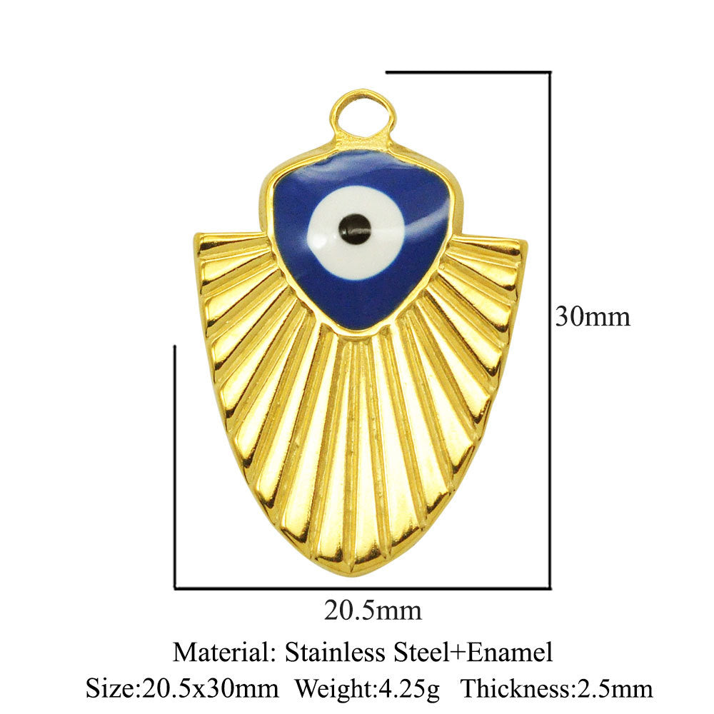 3 pcs/bag stainless steel round eye pendant