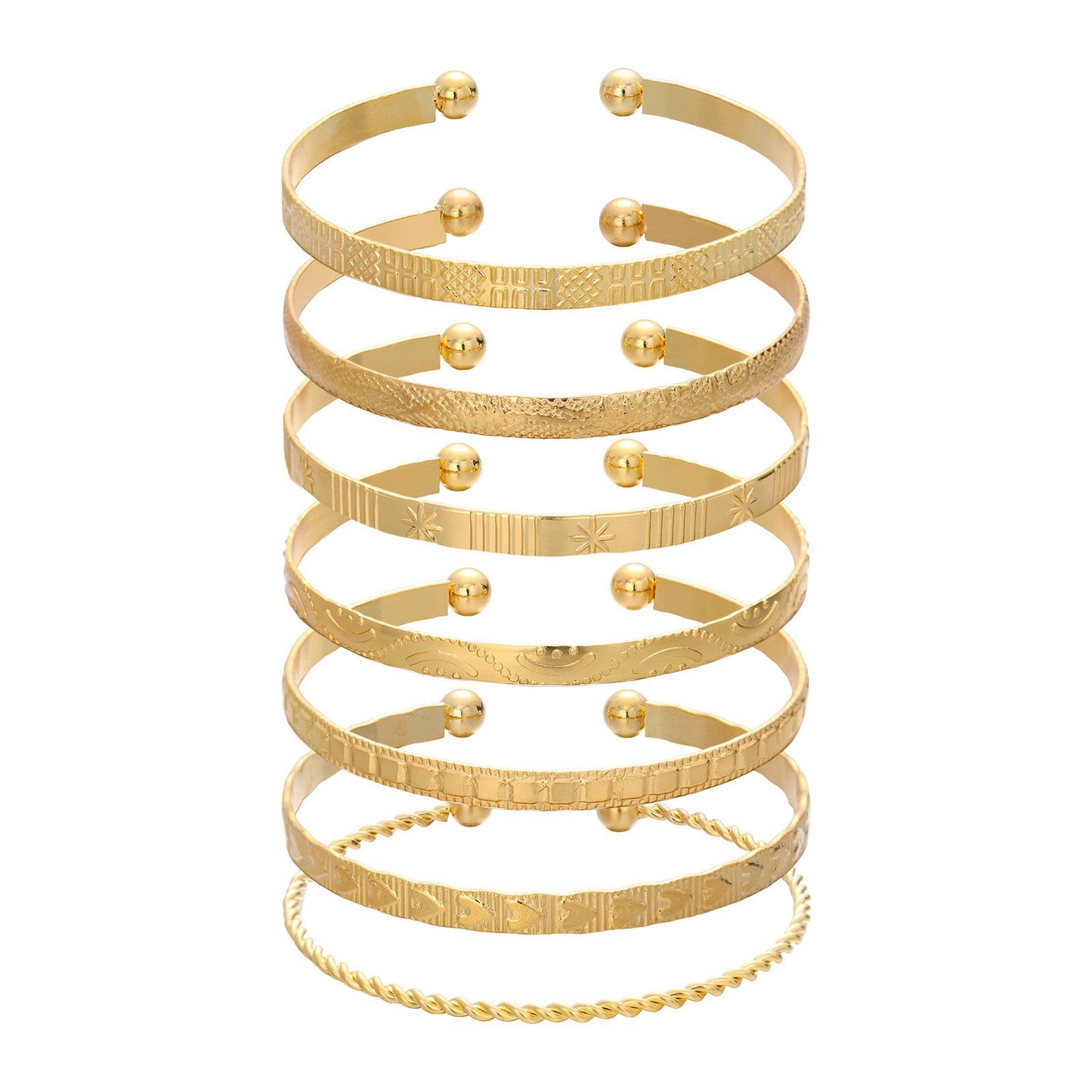 Stacked Wide Bracelet Set
