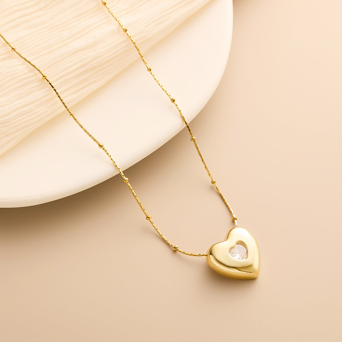 Love-Shaped Titanium Steel Clavicle Necklace