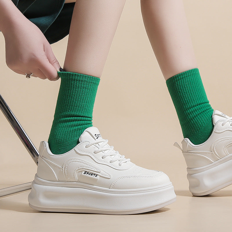 Casual Korean style thick-soled height-increasing sports shoes