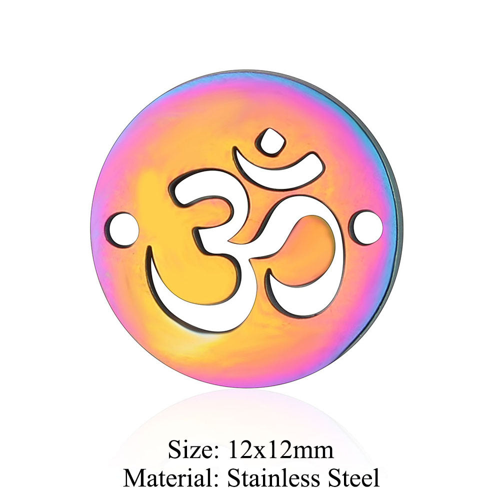 5 pcs/coated colorful dream catcher titanium steel pendant