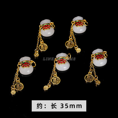 Ancient sand gold dripping copper accessories