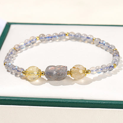 Gray Moonlight Pixiu Bracelet