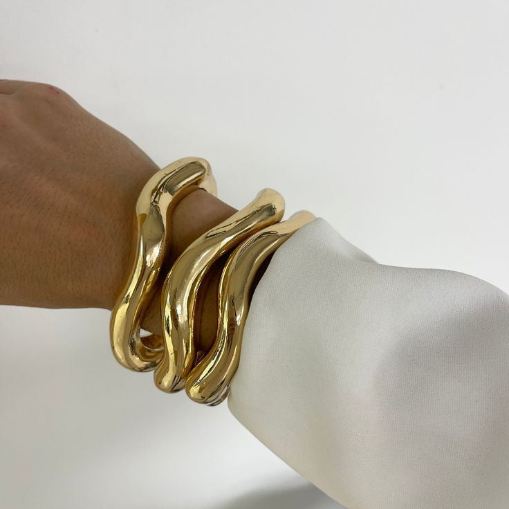 Irregular Open Bangle Bracelet