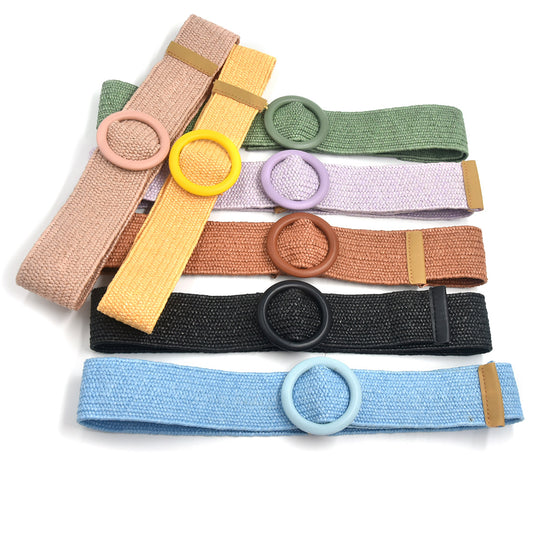 Simple versatile round buckle belt