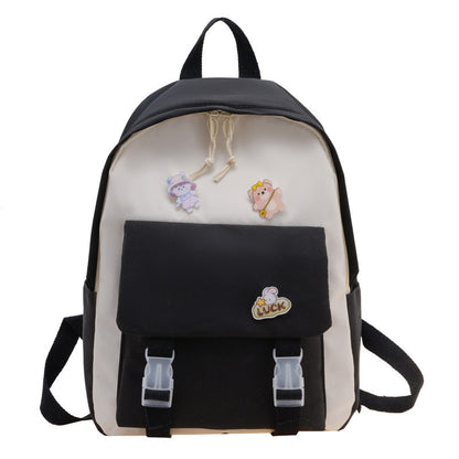 Student backpack plaid