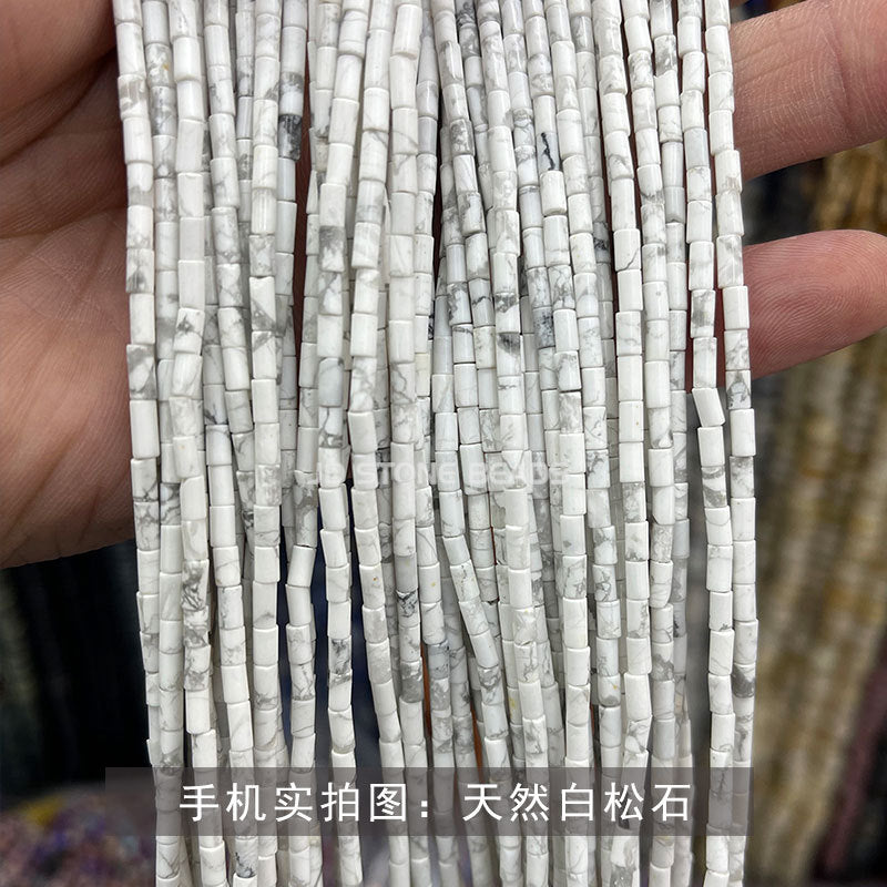 2X4mm agate round tube beads loose beads