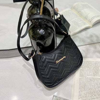 Embroidered armpit bag shoulder bag