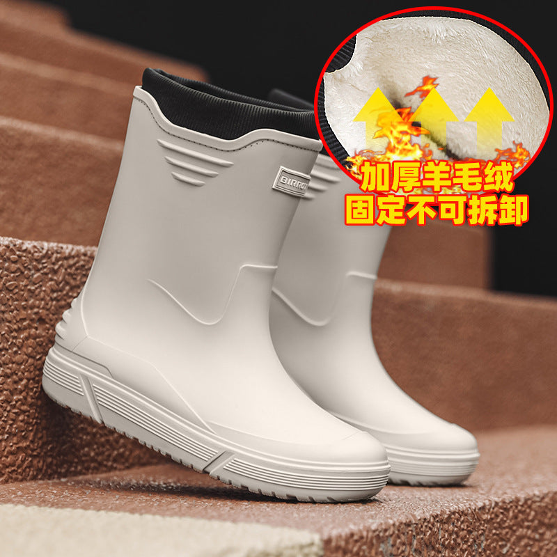 Fashion rain shoes men's warmth