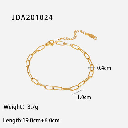 18K Gold Paper Clip Chain Anklet