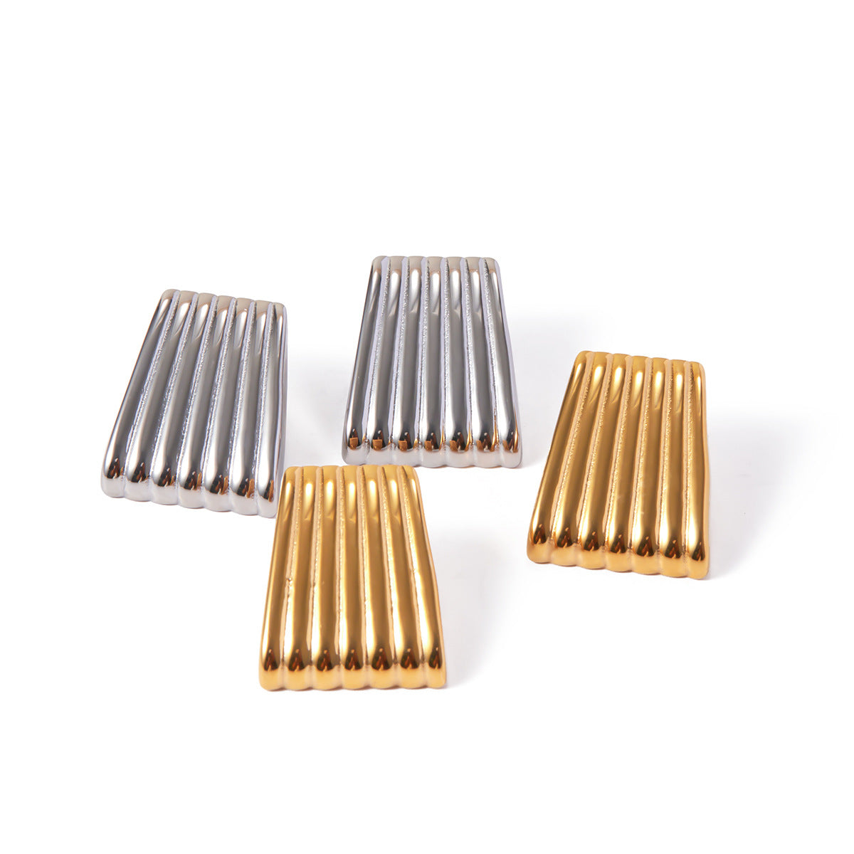 Unique line titanium steel earrings
