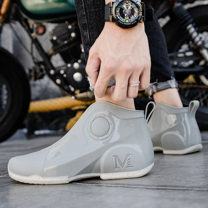 Rain boots water shoes platform men's rubber shoes