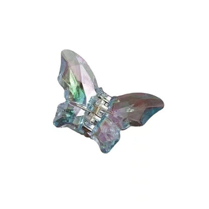 Grab clip butterfly ice crystal transparent
