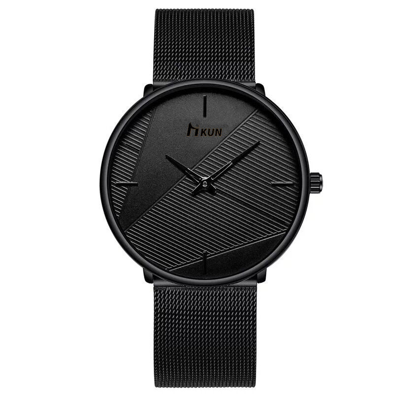 British style men's casual mesh belt watch