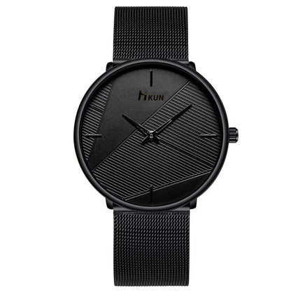 British style men's casual mesh belt watch
