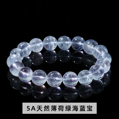 7A Natural Ice Transparent Aquamarine Bracelet