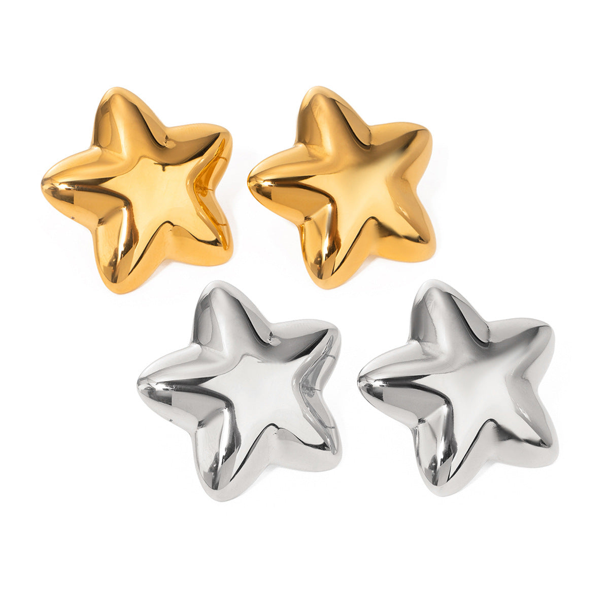 Star Titanium Steel Earrings