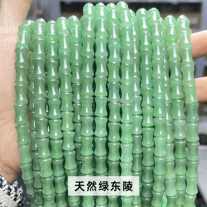 8X12mm Green Dongling Bamboo Beads Loose Beads