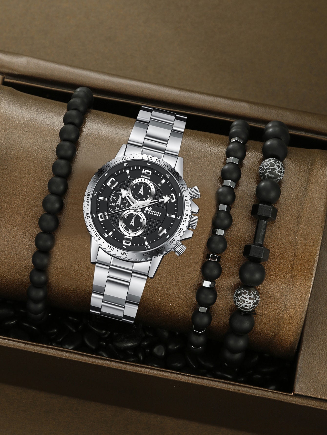 Automatic Mechanical Crown Bracelet Watch Set