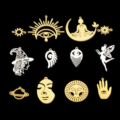 5 pcs/bag, eye fairy face pendant.