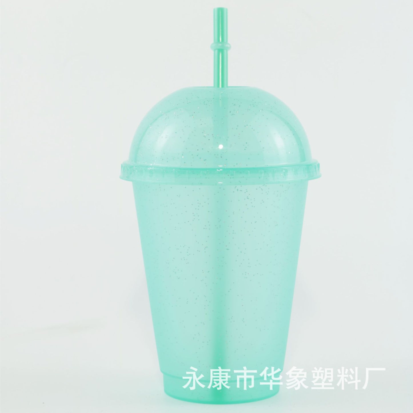 PP large hole milk tea cup glitter plastic cup 16oz