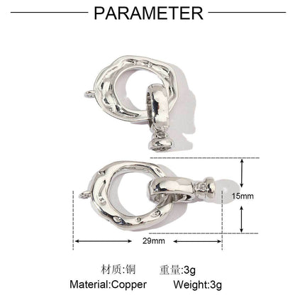 Pig nose copper zircon removable universal buckle connecting buckle