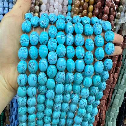 Cristal 28pcs contas de arroz hexagonais 10*14MM contas soltas 