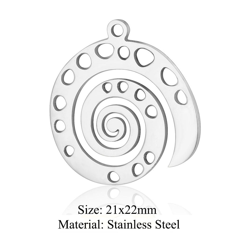 5 pcs/bag witch titanium steel pendant peach heart cross