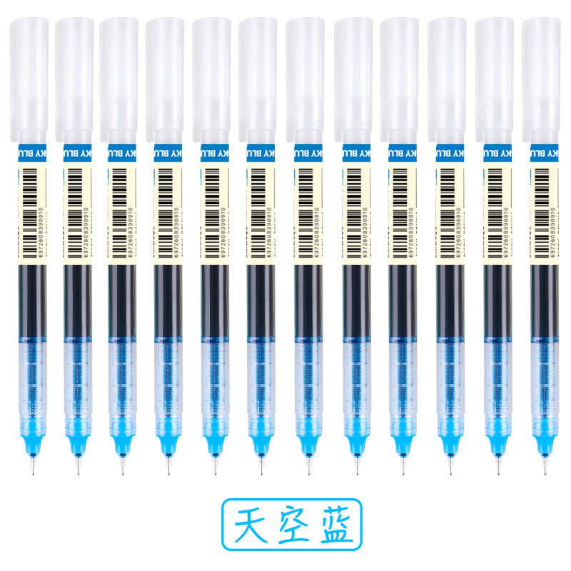 Color neutral straight liquid ballpoint pen