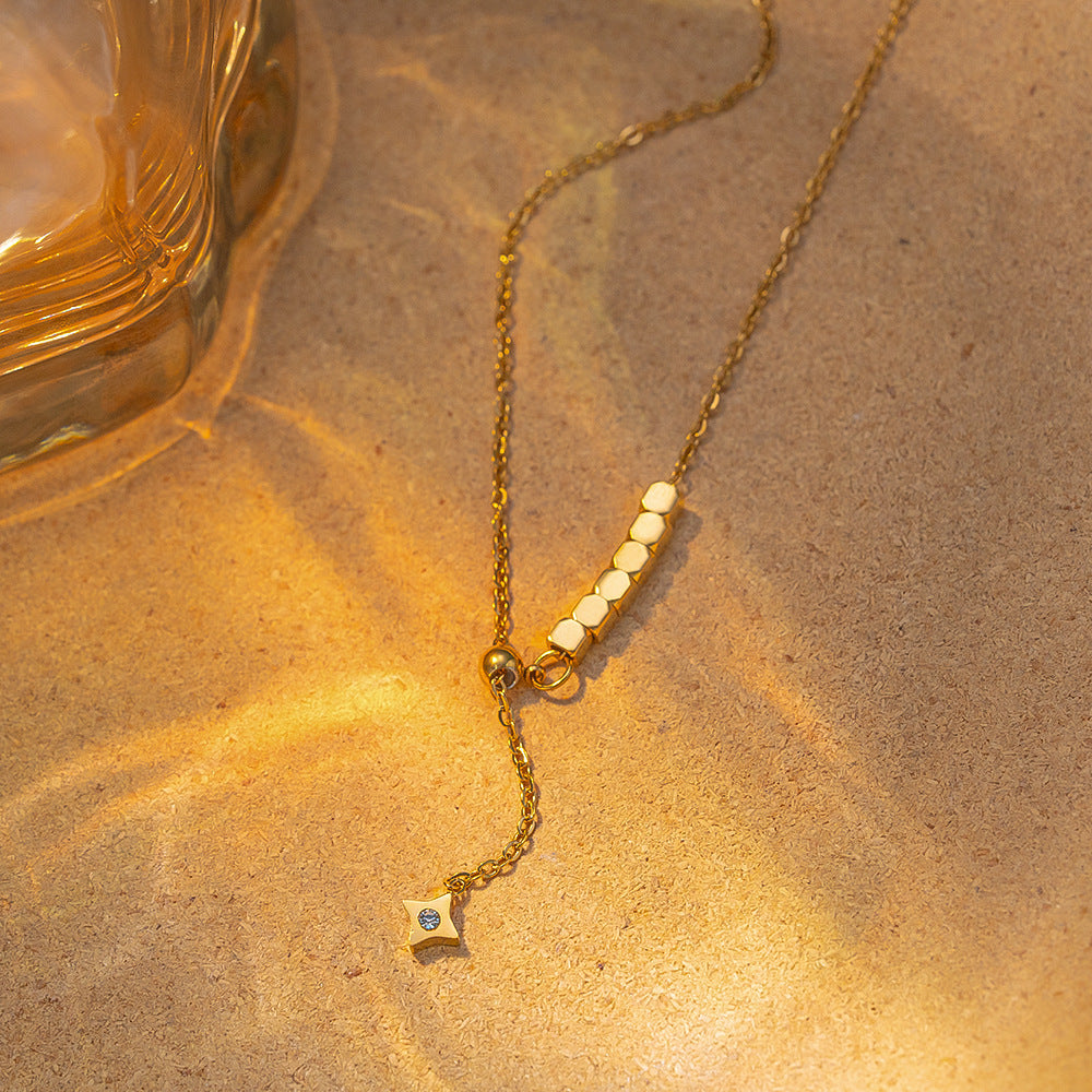 Stainless Steel Star Tassel Necklace