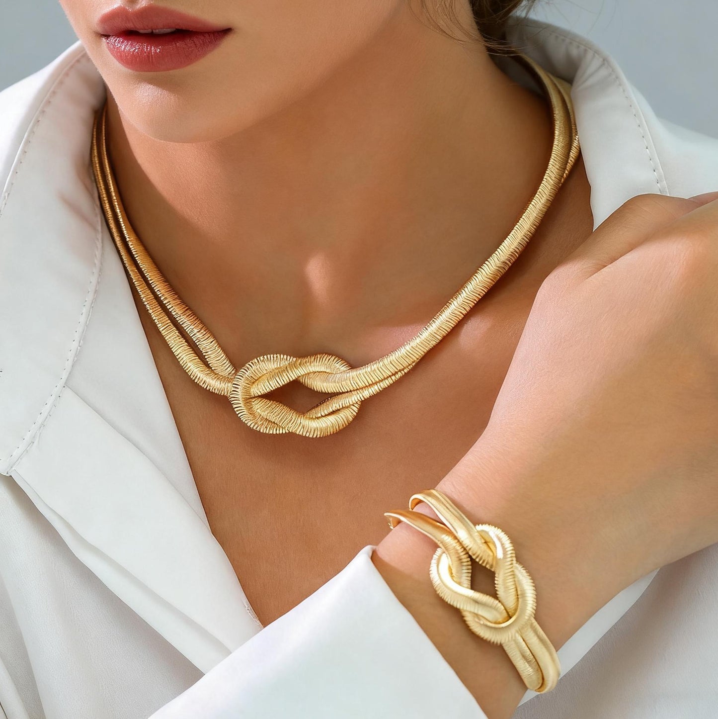 Exaggerated Snake Bone Chain Jewelry Set