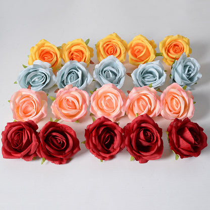 Artificial rose flower head