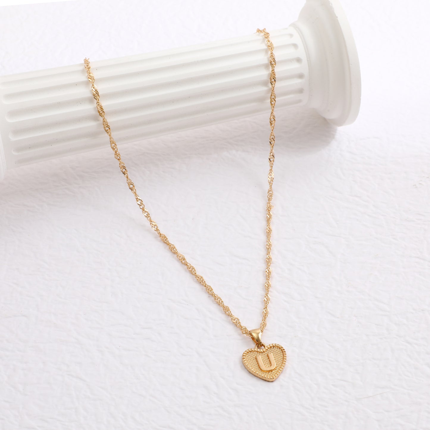 Love Heart Letter Necklace